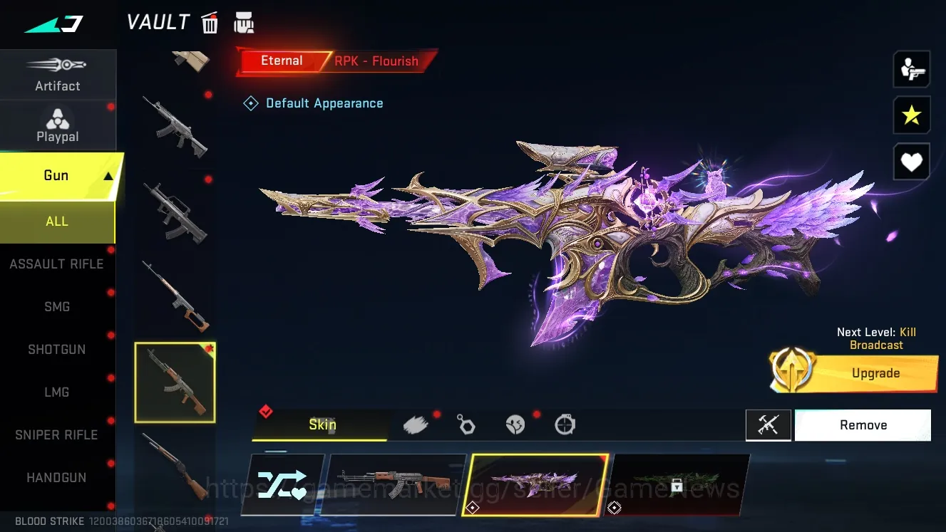 Blood Strike Accounts Starter Asia| Eternal Volt-DeathClaw-RPK Flourish|Legendary Nova-Vogue,Aftermath+8 Striker| Rank 1