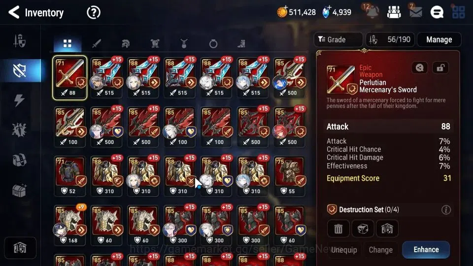 Epic Seven Accounts GLOBAL|UnVerif|6 ML (C. Lilias, Salome, B.W. Iseri image 14