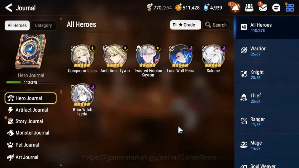 Epic Seven Accounts GLOBAL|UnVerif|6 ML (C. Lilias, Salome, B.W. Iseri image 6