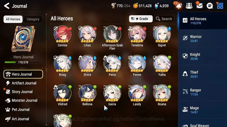 Epic Seven Accounts GLOBAL|UnVerif|6 ML (C. Lilias, Salome, B.W. Iseri image 7
