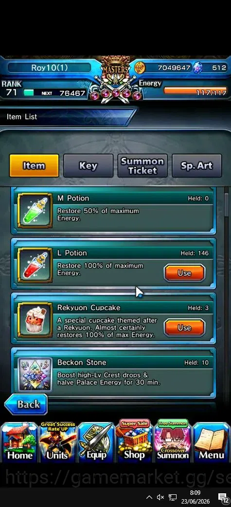 Grand Summoners Accounts Global|Rank 71|512 cc|14 Ascend+1 TW|Homura Akeni+ image 5