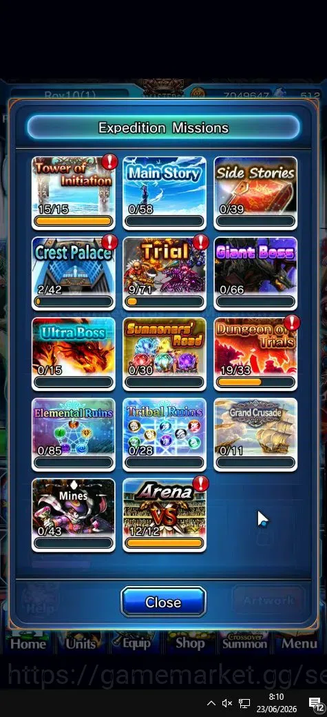 Grand Summoners Accounts Global|Rank 71|512 cc|14 Ascend+1 TW|Homura Akeni+ image 6