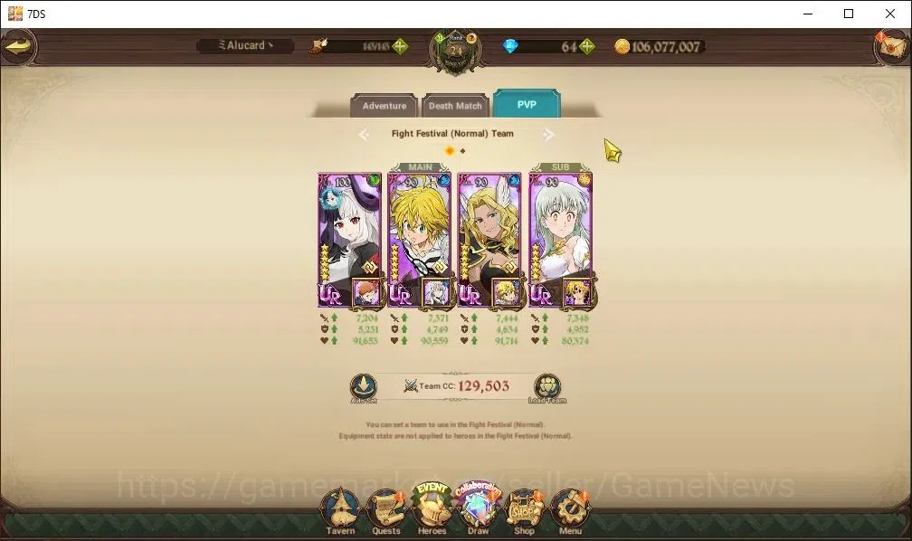 The Seven Deadly Sins: Grand Cross Accounts Others Global|2M CC|1 Selector UR|1 LR+4 UR+Collab 11