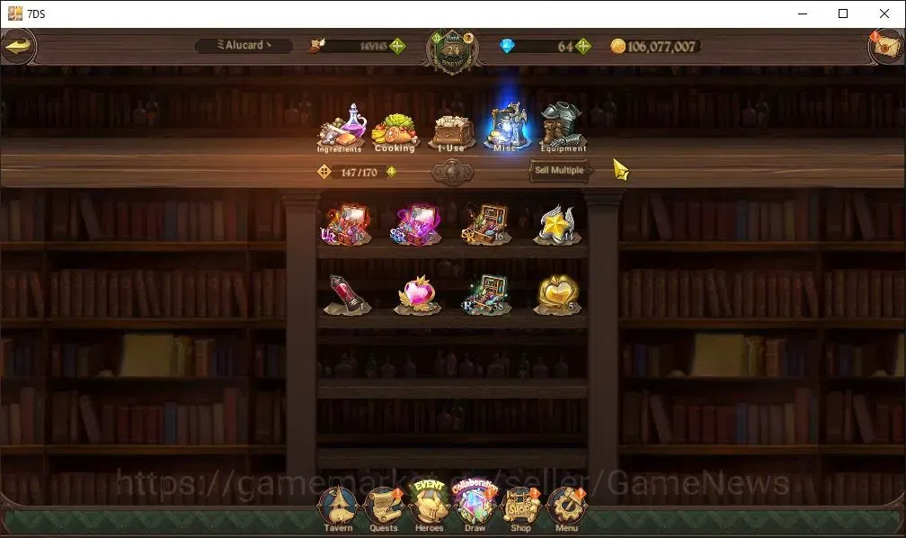 The Seven Deadly Sins: Grand Cross Accounts Others Global|2M CC|1 Selector UR|1 LR+4 UR+Collab 18