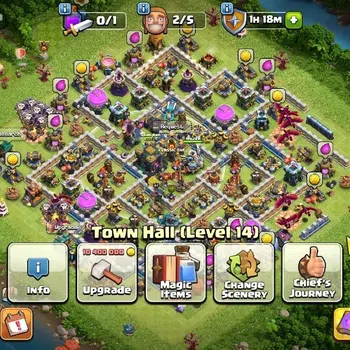 Clash of Clans Accounts High-End LV 140|TH 14+BH 9|HH 7|Limited Skin|BK 57,AQ 67,GW 29,MP 33,RC 8|BM 17,BC 16|CN ON|Protect