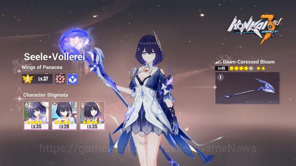 Honkai Impact 3rd Accounts Starter SEA|Lvl 38|2,3K DM|1 Fullset|Seele Vollerei Wings of Panacea4/4,Kiana 13