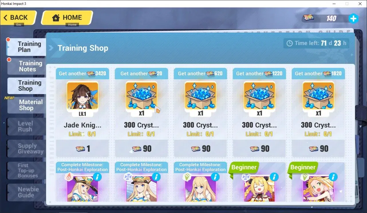 Honkai Impact 3rd Accounts Starter SEA|Lvl 38|2,3K DM|1 Fullset|Seele Vollerei Wings of Panacea4/4,Kiana 16