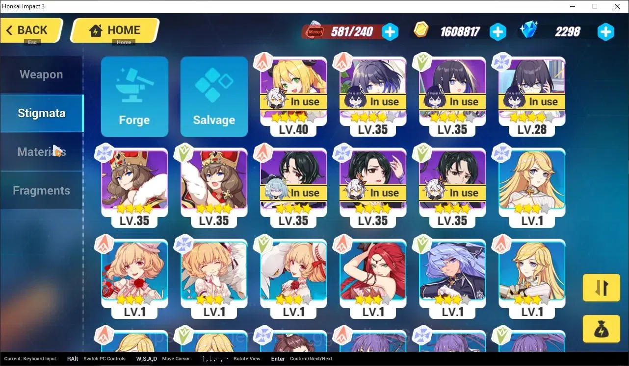 Honkai Impact 3rd Accounts Starter SEA|Lvl 38|2,3K DM|1 Fullset|Seele Vollerei Wings of Panacea4/4,Kiana 6