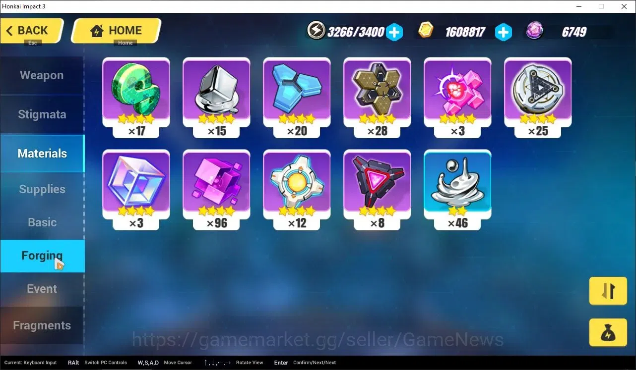 Honkai Impact 3rd Accounts Starter SEA|Lvl 38|2,3K DM|1 Fullset|Seele Vollerei Wings of Panacea4/4,Kiana 9