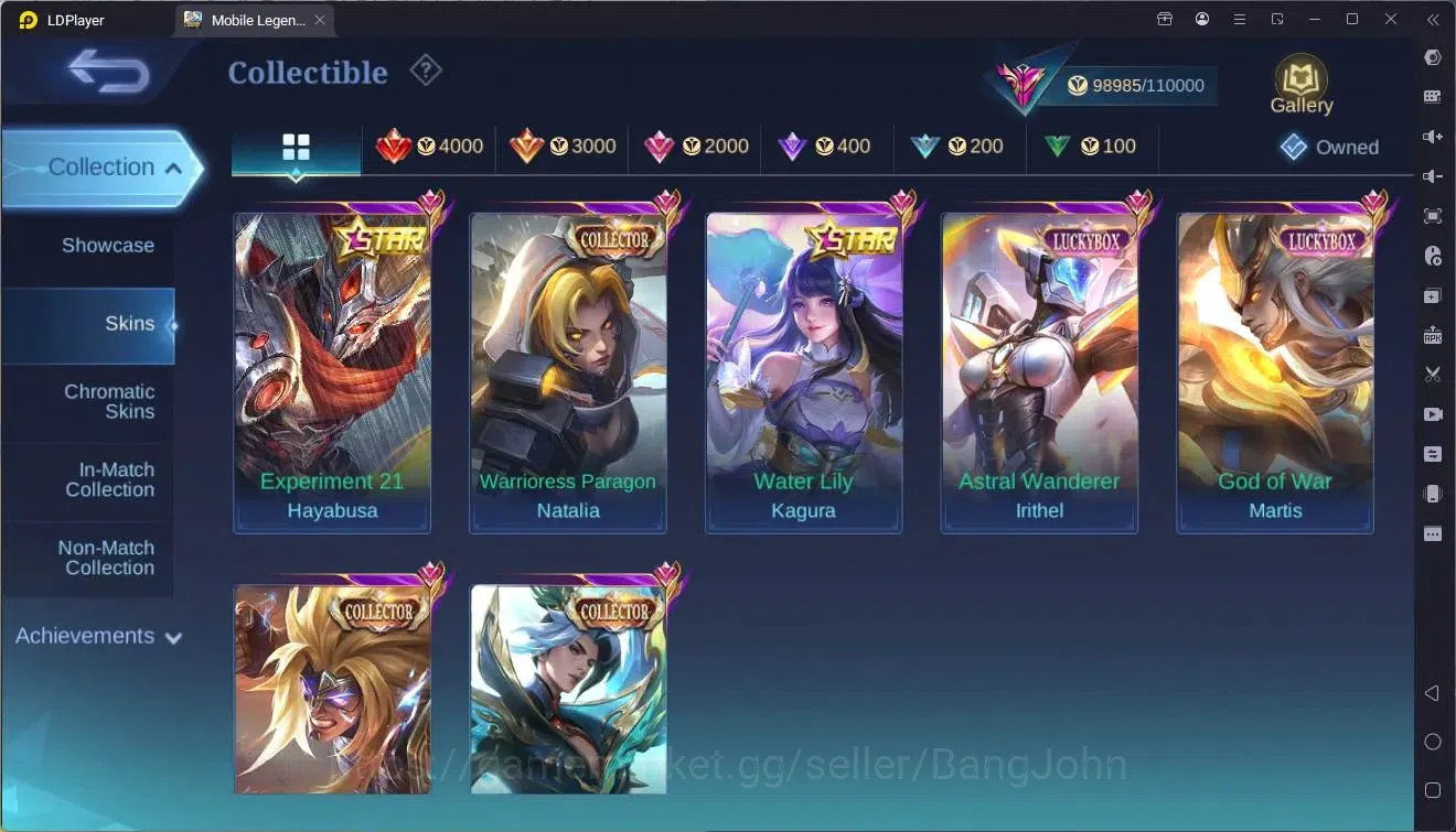 Mobile Legends: Bang Bang Accounts Global|Hero 117|Skin 284|Exalted|Legend Lesley|Duc image 10