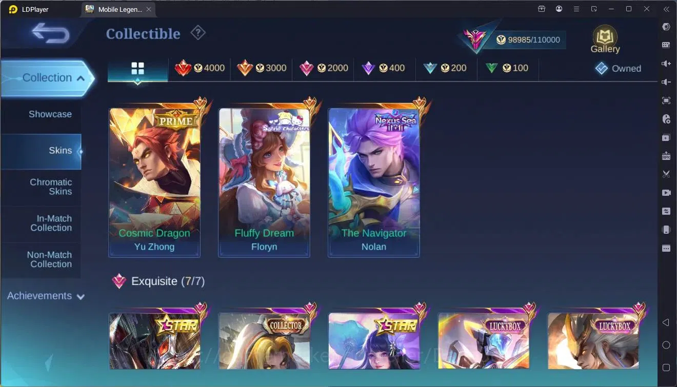 Mobile Legends: Bang Bang Accounts Global|Hero 117|Skin 284|Exalted|Legend Lesley|Duc image 11