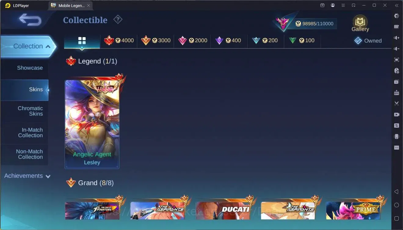 Mobile Legends: Bang Bang Accounts Global|Hero 117|Skin 284|Exalted|Legend Lesley|Duc image 13