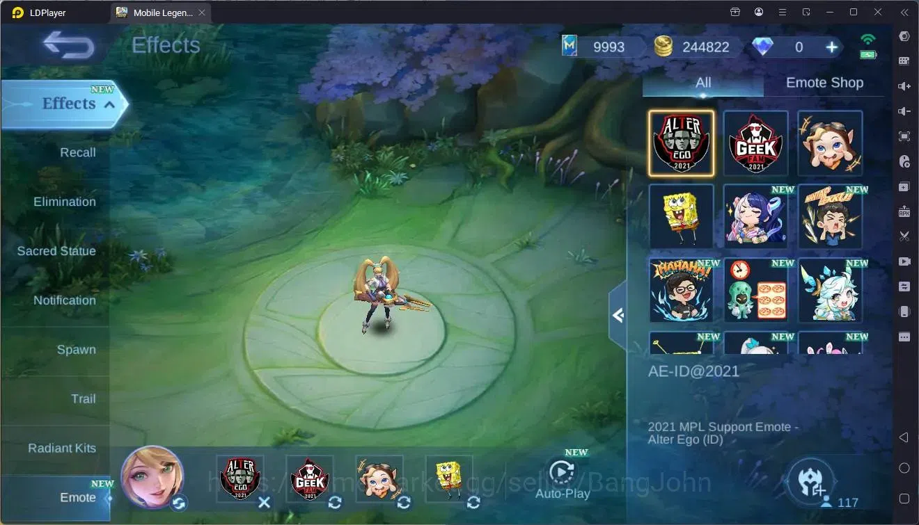 Mobile Legends: Bang Bang Accounts Global|Hero 117|Skin 284|Exalted|Legend Lesley|Duc image 14