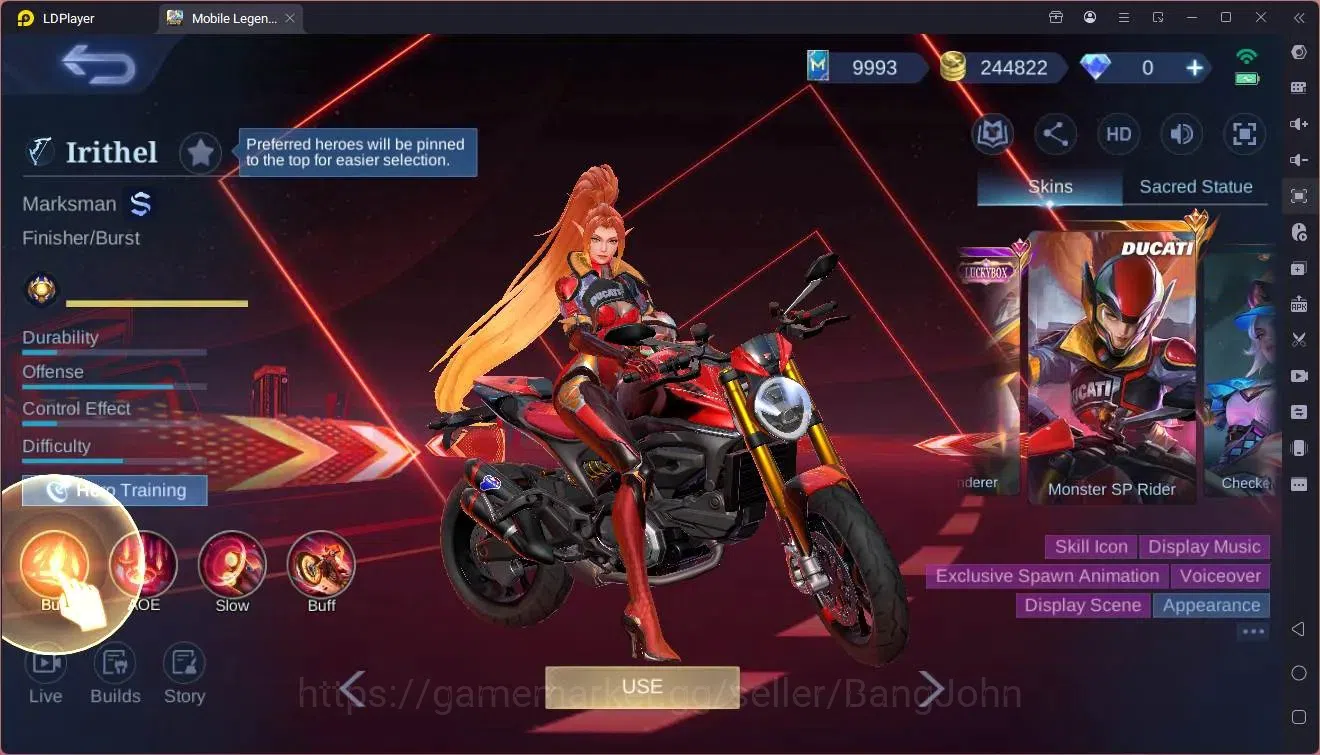 Mobile Legends: Bang Bang Accounts Global|Hero 117|Skin 284|Exalted|Legend Lesley|Duc image 7