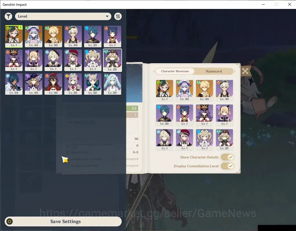 Genshin Impact Accounts Asia| AR 25| Starter With Emilie|All Unset| 1 Limi image 1