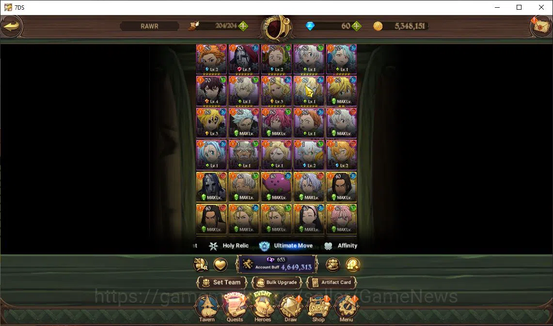 The Seven Deadly Sins: Grand Cross Accounts Asia|4,6 M CC|2 LR+8 UR+Many Collab|Zeldris6/6,Hel image 10