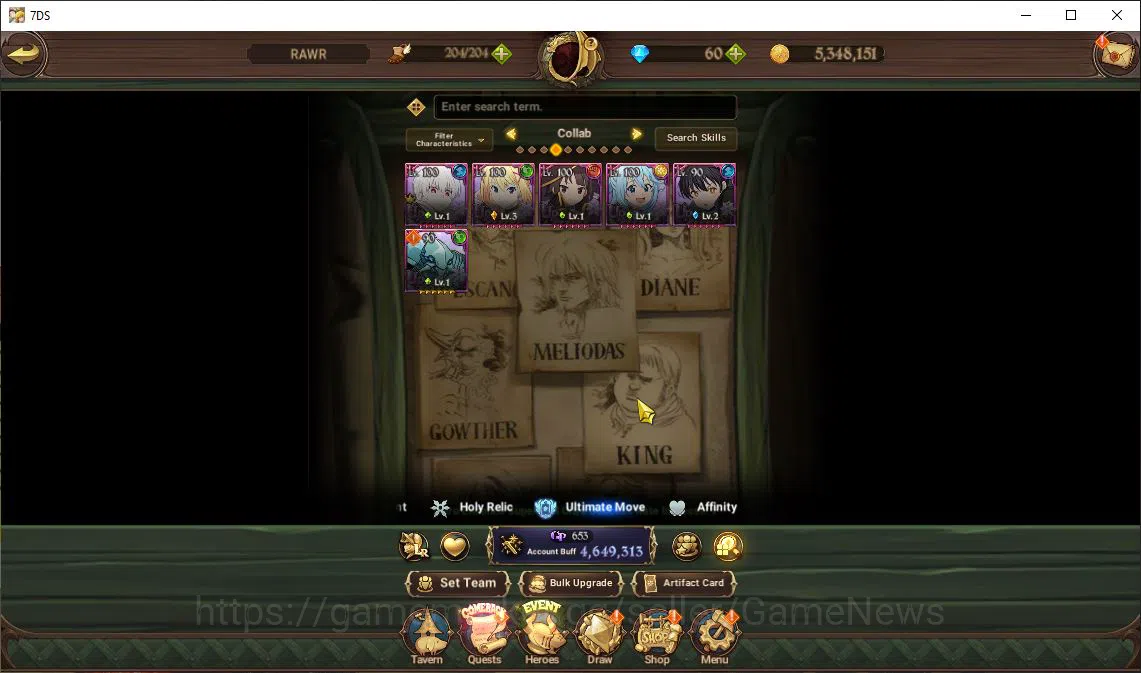 The Seven Deadly Sins: Grand Cross Accounts Asia|4,6 M CC|2 LR+8 UR+Many Collab|Zeldris6/6,Hel image 4