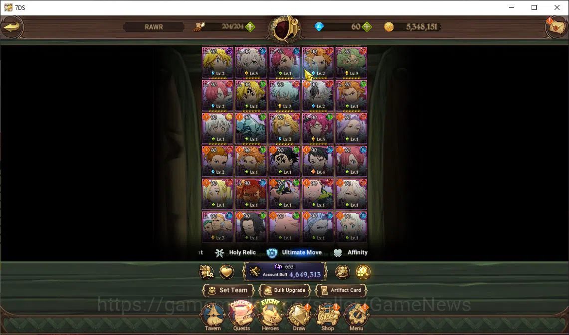The Seven Deadly Sins: Grand Cross Accounts Asia|4,6 M CC|2 LR+8 UR+Many Collab|Zeldris6/6,Hel image 6
