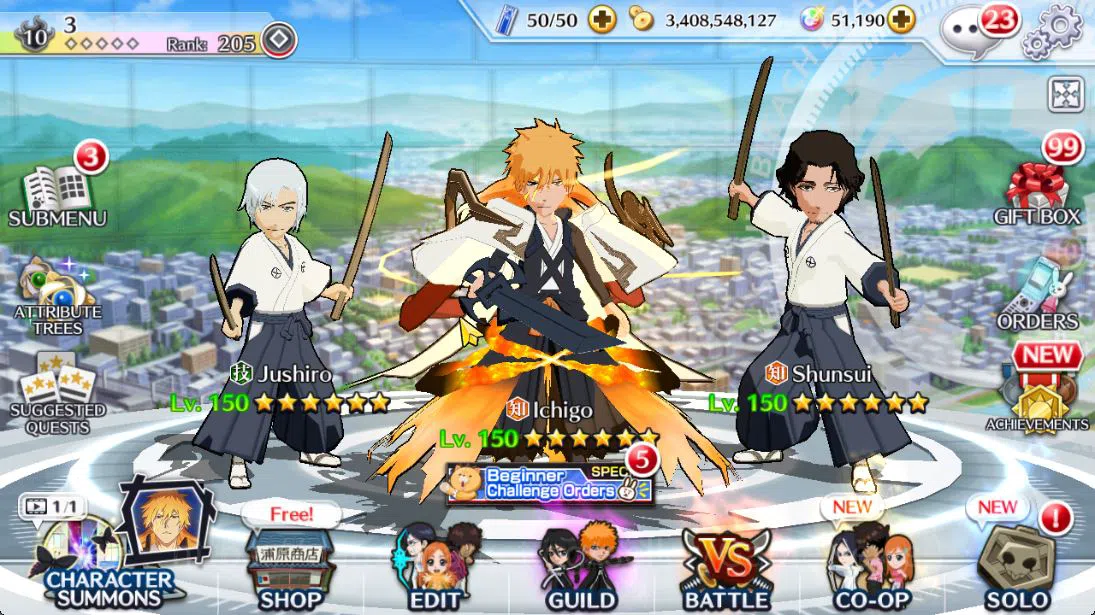 GLOBAL 51K Orb|Ichigo 10Th Aniv,SoulRaper(Shunsui,Jushiro),Aizen Renewd,Ichigo Crescent,Etc|6,7K AccTic|Klab ID|CheckSS(BBS2490) Bleach: Brave Souls Mid-Tier GLOBAL 51K Orb|Ichigo 10Th Aniv,SoulRaper(Shunsui, image 1