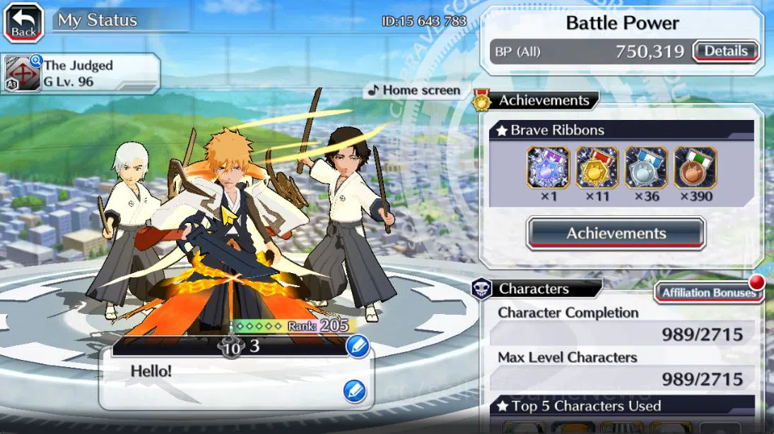 Bleach: Brave Souls Accounts Mid-Tier GLOBAL 51K Orb|Ichigo 10Th Aniv,SoulRaper(Shunsui,Jushiro),Aizen Renewd,Ichigo 2