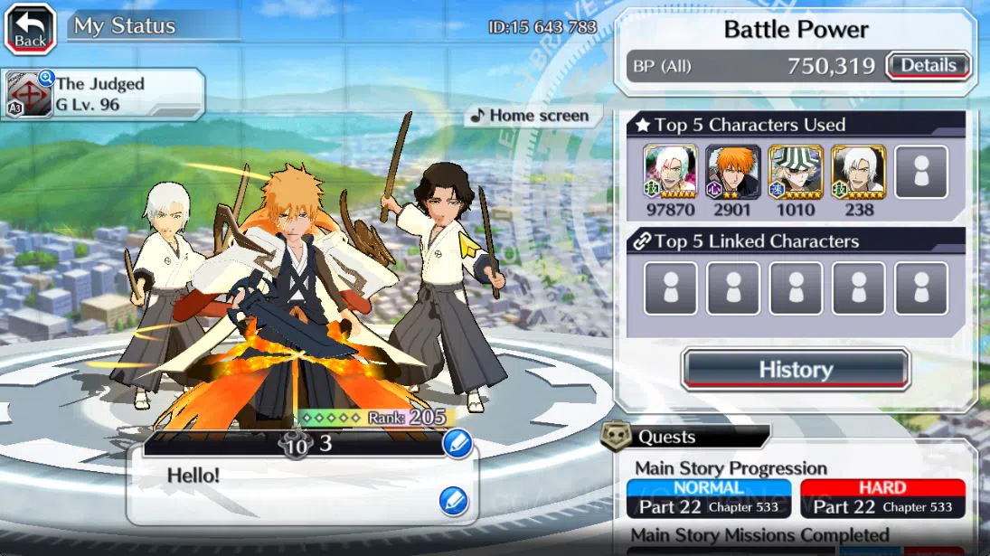 Bleach: Brave Souls Accounts Mid-Tier GLOBAL 51K Orb|Ichigo 10Th Aniv,SoulRaper(Shunsui,Jushiro),Aizen Renewd,Ichigo 3