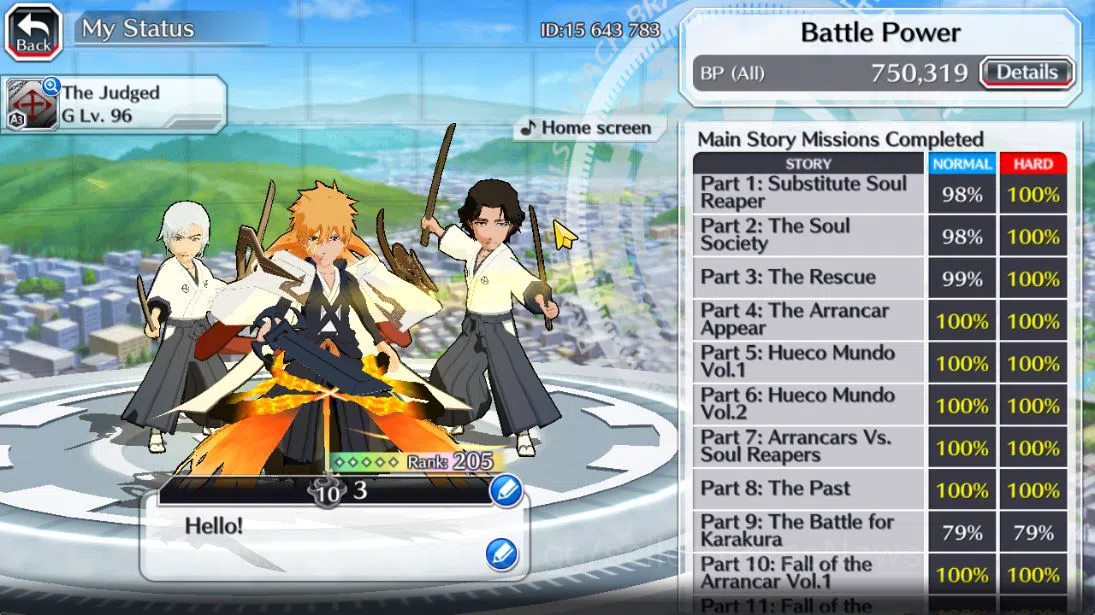 Bleach: Brave Souls Accounts Mid-Tier GLOBAL 51K Orb|Ichigo 10Th Aniv,SoulRaper(Shunsui,Jushiro),Aizen Renewd,Ichigo 4