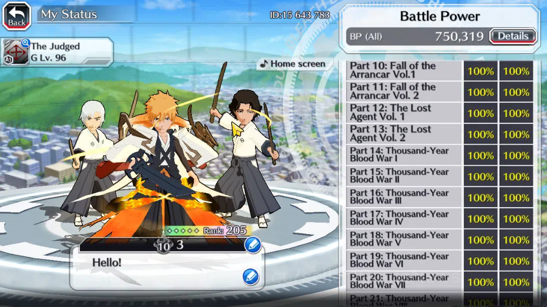 Bleach: Brave Souls Accounts Mid-Tier GLOBAL 51K Orb|Ichigo 10Th Aniv,SoulRaper(Shunsui,Jushiro),Aizen Renewd,Ichigo 5