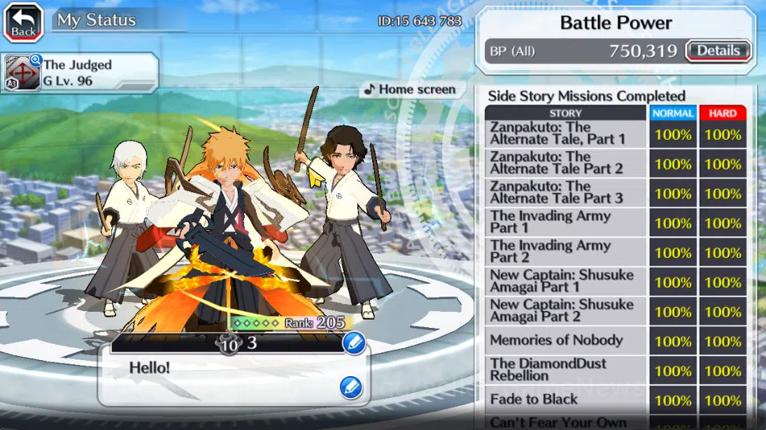 Bleach: Brave Souls Accounts Mid-Tier GLOBAL 51K Orb|Ichigo 10Th Aniv,SoulRaper(Shunsui,Jushiro),Aizen Renewd,Ichigo 6