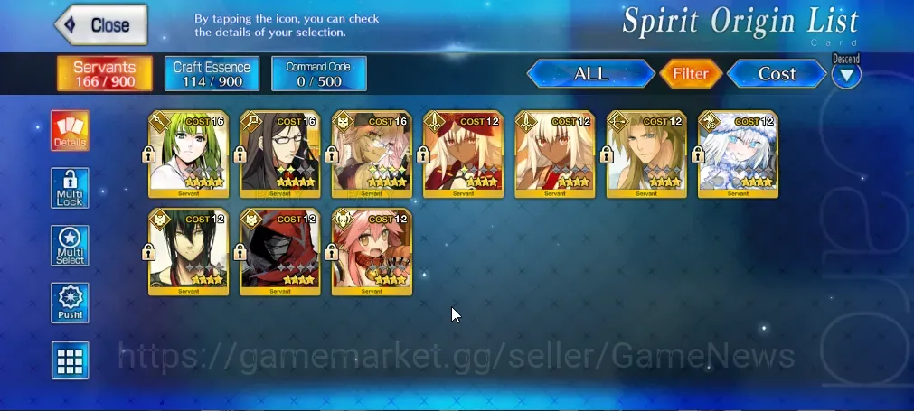 Fate-Grand Order Accounts NA Orleans Lv 19| 3 SSR Servant Koyanskaya of Light,Waver,Enkidu |35 Golden Apple|Birthday 1