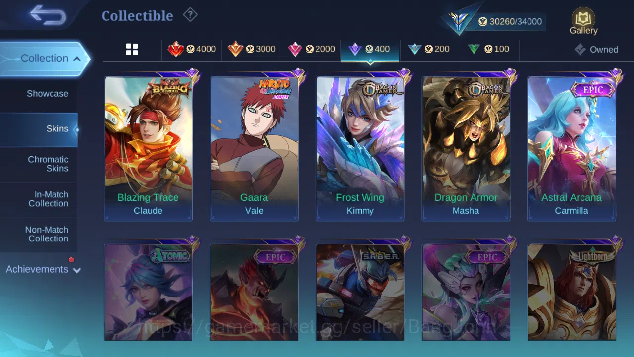 Mobile Legends: Bang Bang Accounts Others Hero 93 | skin 139 | cc natalia | epic vexana | epic roger | spongebob cyclops 13