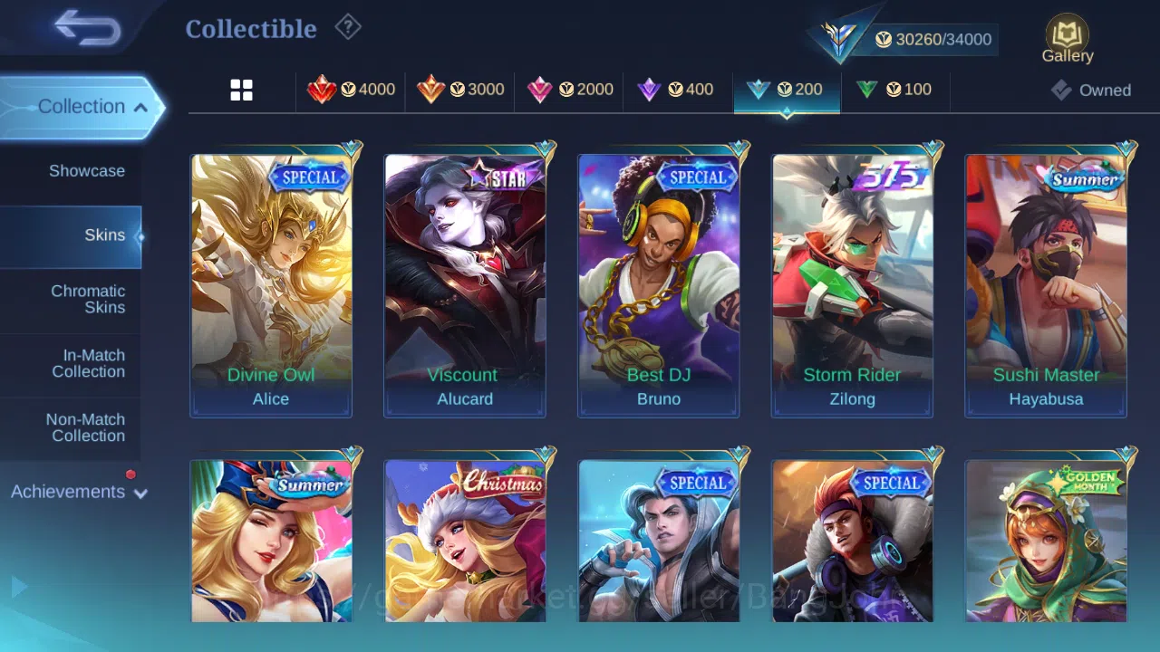 Mobile Legends: Bang Bang Accounts Others Hero 93 | skin 139 | cc natalia | epic vexana | epic roger | spongebob cyclops 14