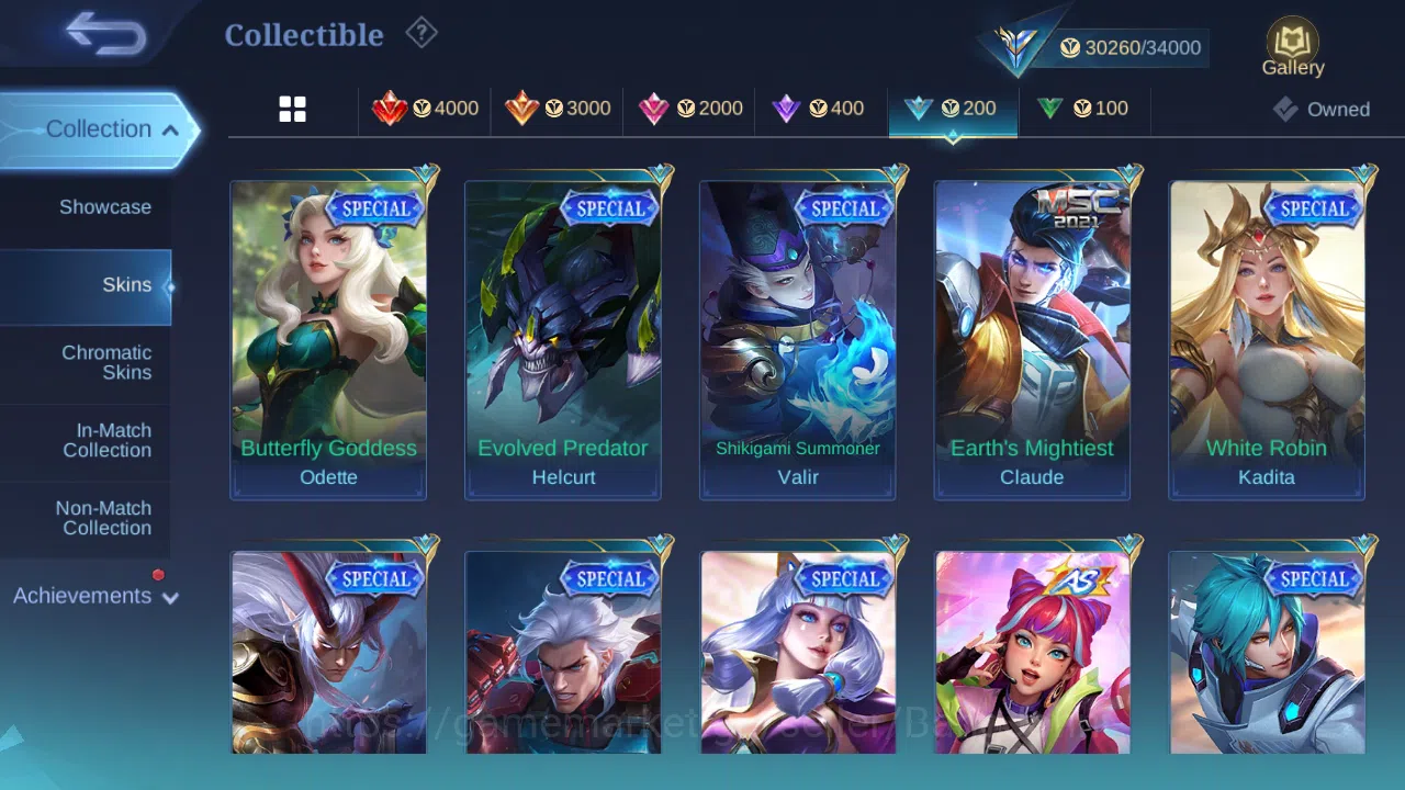 Mobile Legends: Bang Bang Accounts Others Hero 93 | skin 139 | cc natalia | epic vexana | epic roger | spongebob cyclops 17