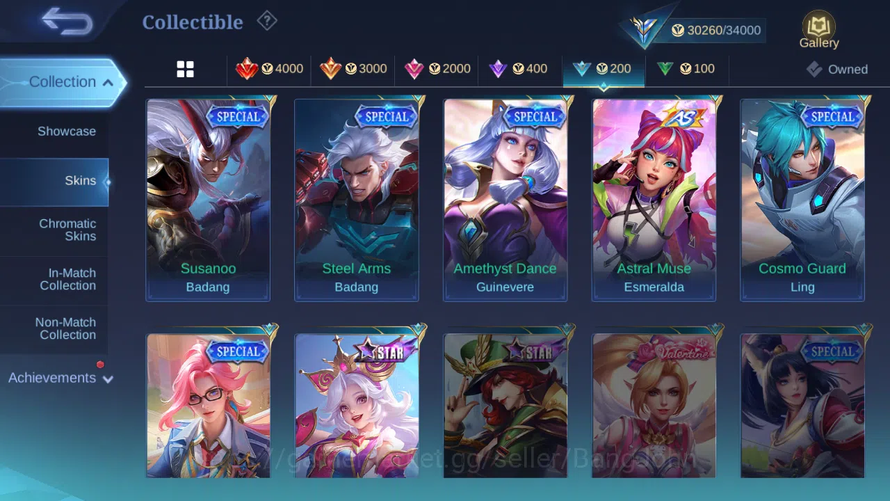 Mobile Legends: Bang Bang Accounts Others Hero 93 | skin 139 | cc natalia | epic vexana | epic roger | spongebob cyclops 18