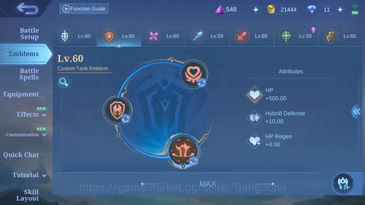 Mobile Legends: Bang Bang Accounts Others Hero 93 | skin 139 | cc natalia | epic vexana | epic roger | spongebob cyclops 5