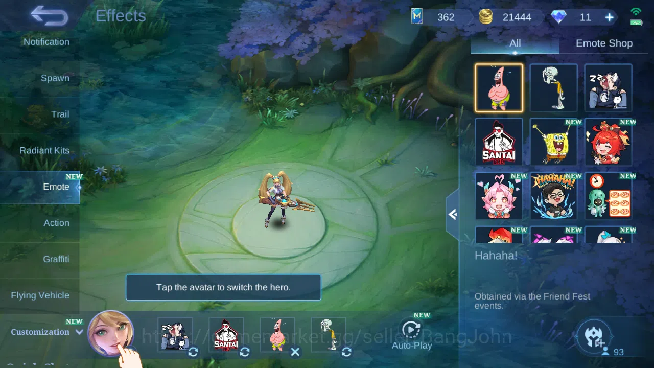 Mobile Legends: Bang Bang Accounts Others Hero 93 | skin 139 | cc natalia | epic vexana | epic roger | spongebob cyclops 8