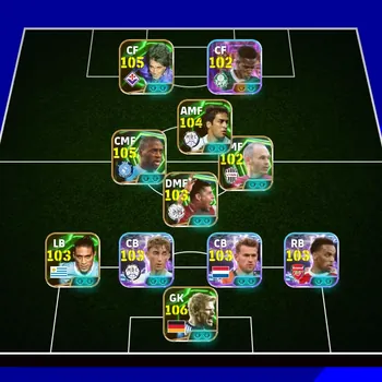 eFootball Accounts Legends & Iconic Players COLLECTIVE (3202),  GABRIEL BATISTUTA 105,  YAYA TOURE 105, RAUL 104, BIG TIME
