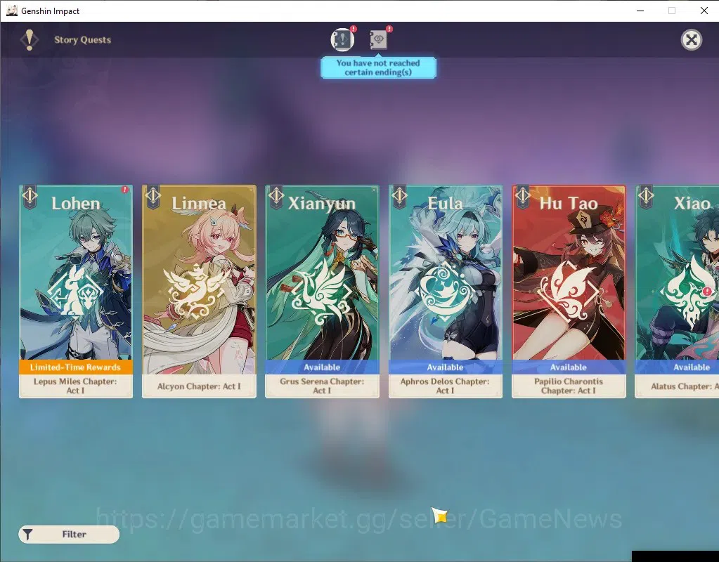 Genshin Impact Accounts Asia|AR 50|3 Limited + 1 (*5 Weapon)|Yelan,Furine, image 12