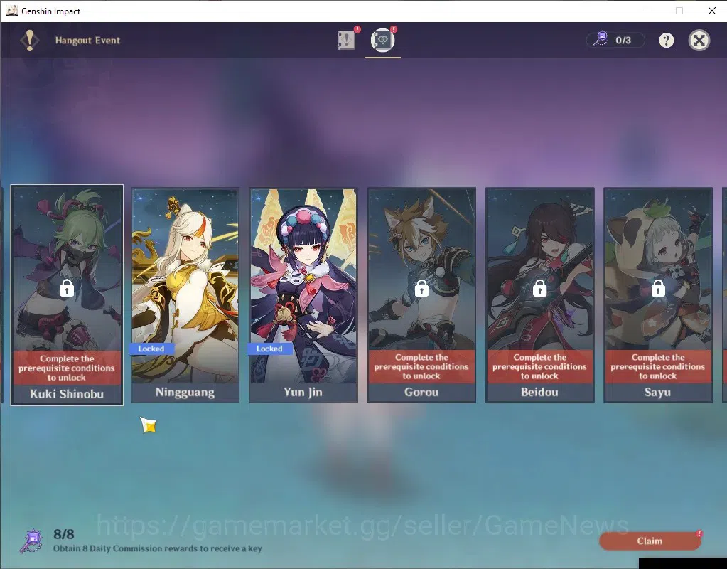 Genshin Impact Accounts Asia|AR 50|3 Limited + 1 (*5 Weapon)|Yelan,Furine, image 15