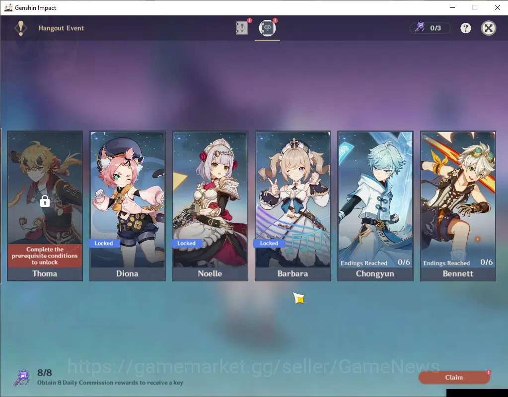 Genshin Impact Accounts Asia|AR 50|3 Limited + 1 (*5 Weapon)|Yelan,Furine, image 16
