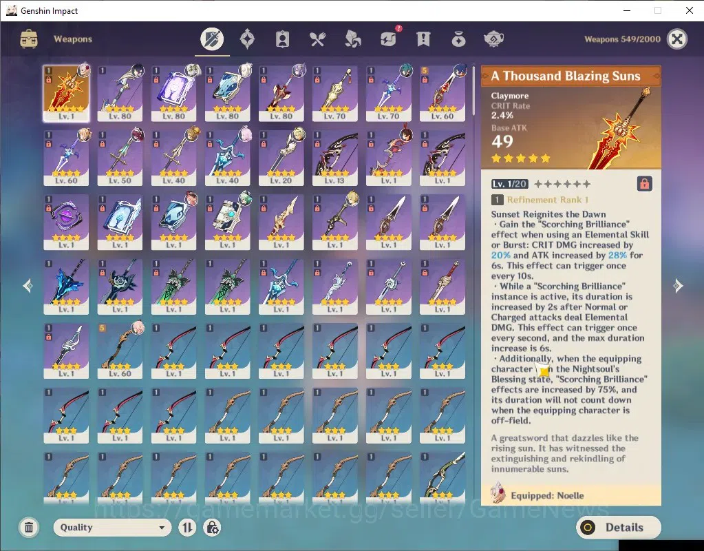 Genshin Impact Accounts Asia|AR 50|3 Limited + 1 (*5 Weapon)|Yelan,Furine, image 3