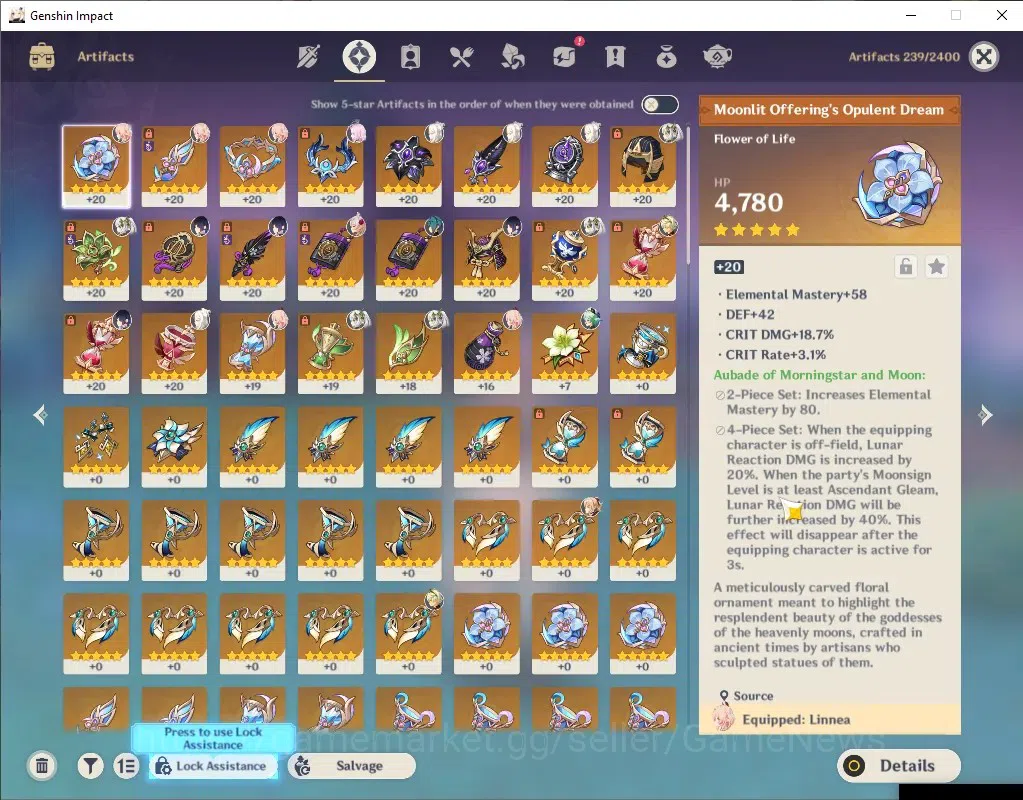 Genshin Impact Accounts Asia|AR 50|3 Limited + 1 (*5 Weapon)|Yelan,Furine, image 4
