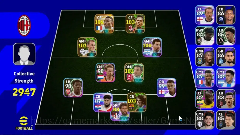 eFootball Accounts Legends & Iconic Players Android|Big Time Kylian Mbappe 9 Jul'26|4 Epic Marco van basten,Carles 1