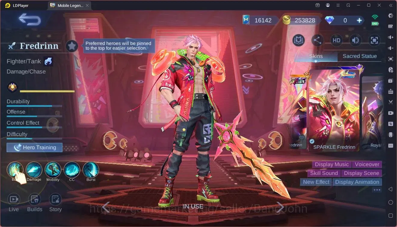 Mobile Legends: Bang Bang Accounts Global|Hero 132|Skin 225|Expert|Sparkle Fredrin|Me image 9