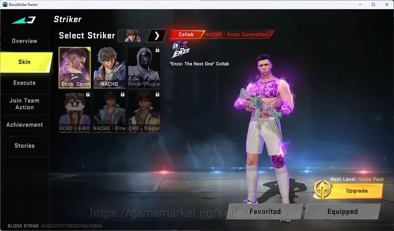 Blood Strike Accounts ASIA |Striker Collab NACHO - Enzo: Coronation & Et image 5
