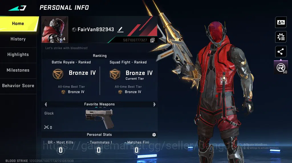 Blood Strike Accounts Polosan Ultra UMP | Change Name | BS122B image 1