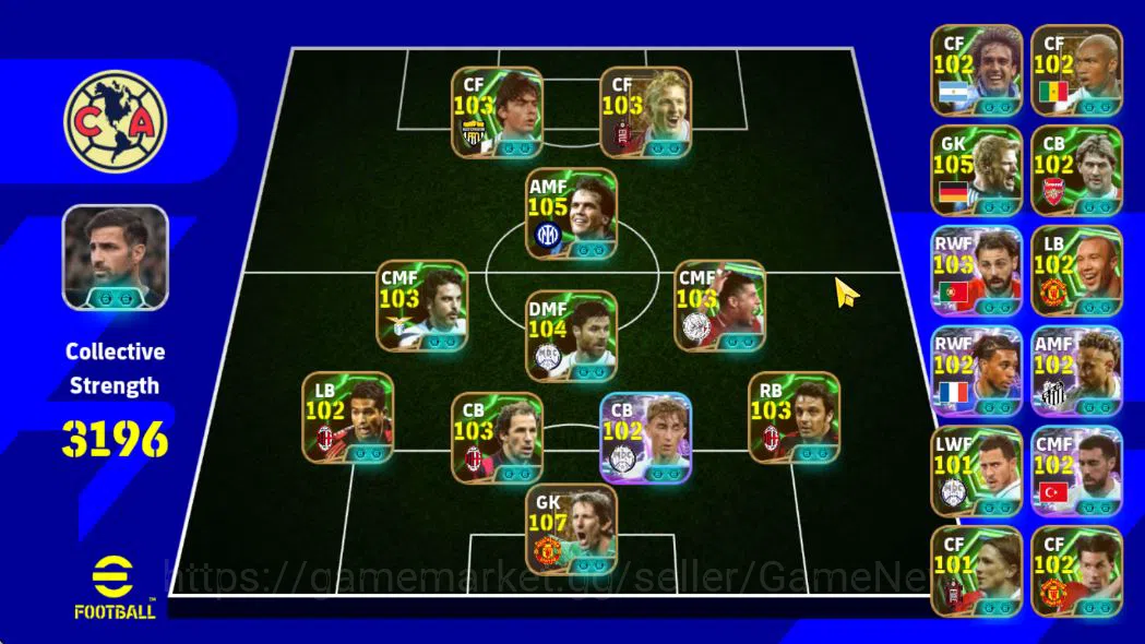 eFootball Accounts Mobile|BigTime(Claude Makelele),Van de sar,Blitz C image 1