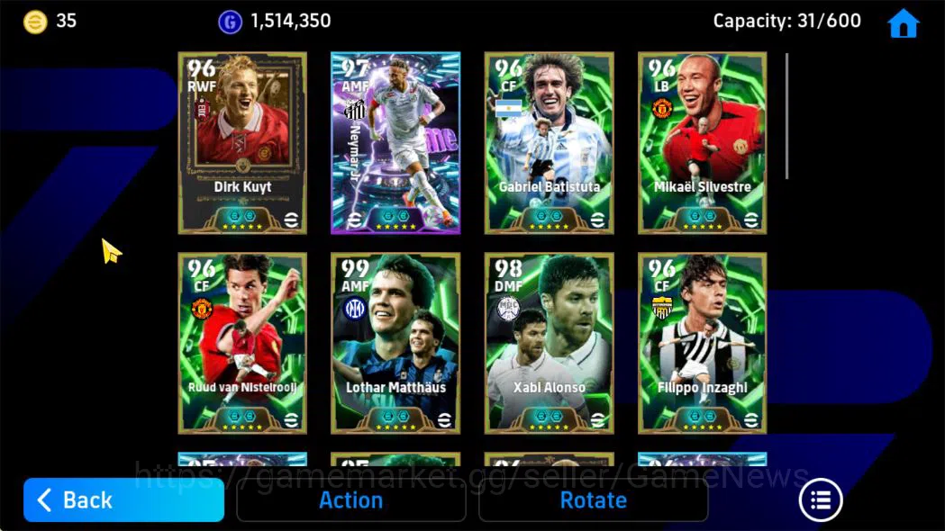 eFootball Accounts Mobile|BigTime(Claude Makelele),Van de sar,Blitz C image 5