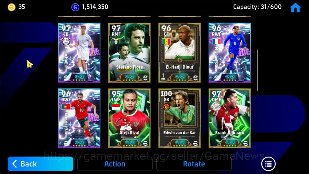 eFootball Accounts Mobile|BigTime(Claude Makelele),Van de sar,Blitz C image 6