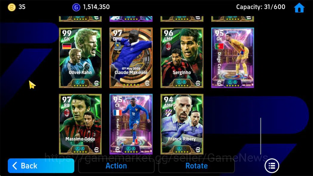 eFootball Accounts Mobile|BigTime(Claude Makelele),Van de sar,Blitz C image 8