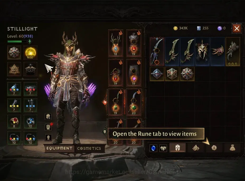 Diablo Immortal Accounts High-End SEA-Anu|CS ON|Lv60(938)|Tempest|CR 2k|Reso 600|Paragon Maledictor|INFERNO VII|3 2